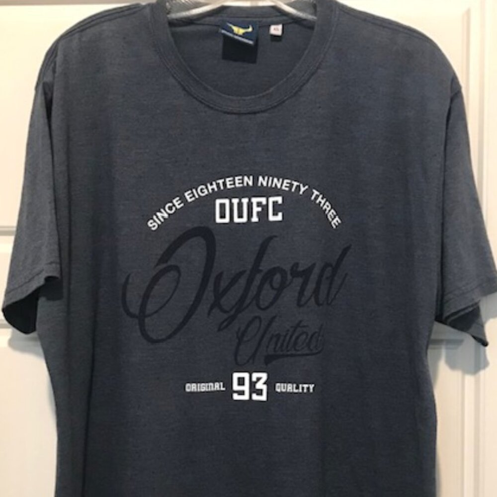 OXFORD UNITED SOCCER OUFC FUTBOL OFFICIAL MERCHANDISE HEATHER GRAY T-SHIRT